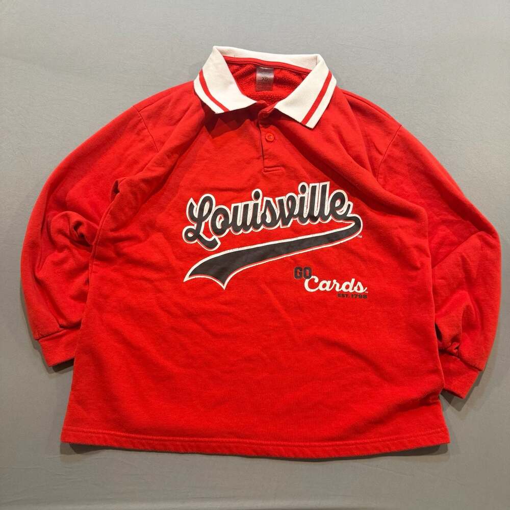 Gameday Couture Louisville Cardinals Long Sleeve Polo Sweatshirt Red XS